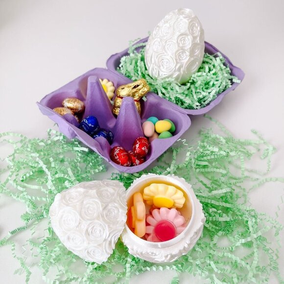 Rose-Covered Easter Eggs โ Handcrafted Party Favors, Spring Decor, Wedding Gifts - Picture 8 of 12